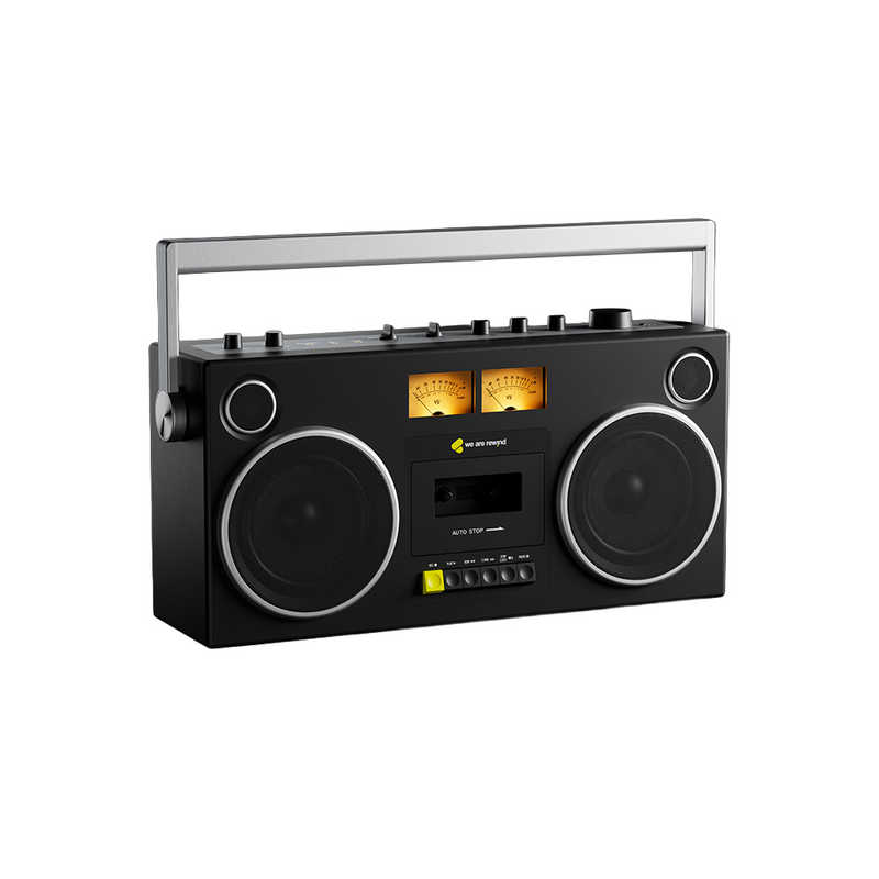WEAREREW1ND　Bluetoothスピーカー カセット再生録音機能付 ［Bluetooth対応］　GB-001/Black