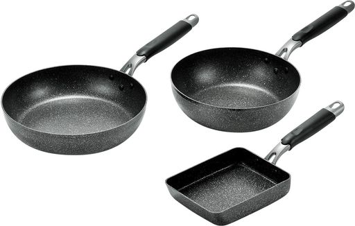 よこやま フライパンセット ネオストーンプレミアム 3点セット (フライパン26CM・ディープパン24CM・玉子焼13×18CM) NSP-1000S