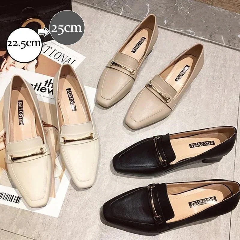 【1つ買うと1つ無料】【メガ割】Lucky bag な質感 ローファー パンプス レディース レザーシューズ パンプス ミドルヒール 中ヒール 太めヒール 歩きやすい 革靴 ビジネス 通勤 カジュアル