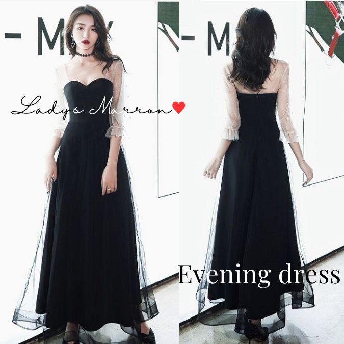 早いもの胜ち イブニングドレス 黒 結婚式お呼ばれドレス 結婚式服装 お呼ばれ服 ロングドレス 同窓会ドレス 二次会ドレス 成人式ドレス 20代 30代 40代 50代 お呼ばれドレス結婚式 結婚式参