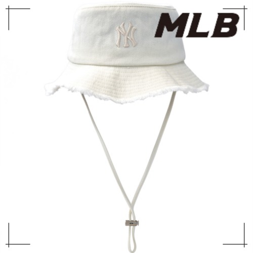 MLB公式正規品 バケットハット Color Denim Safari Bucket Hat NY (Cream)