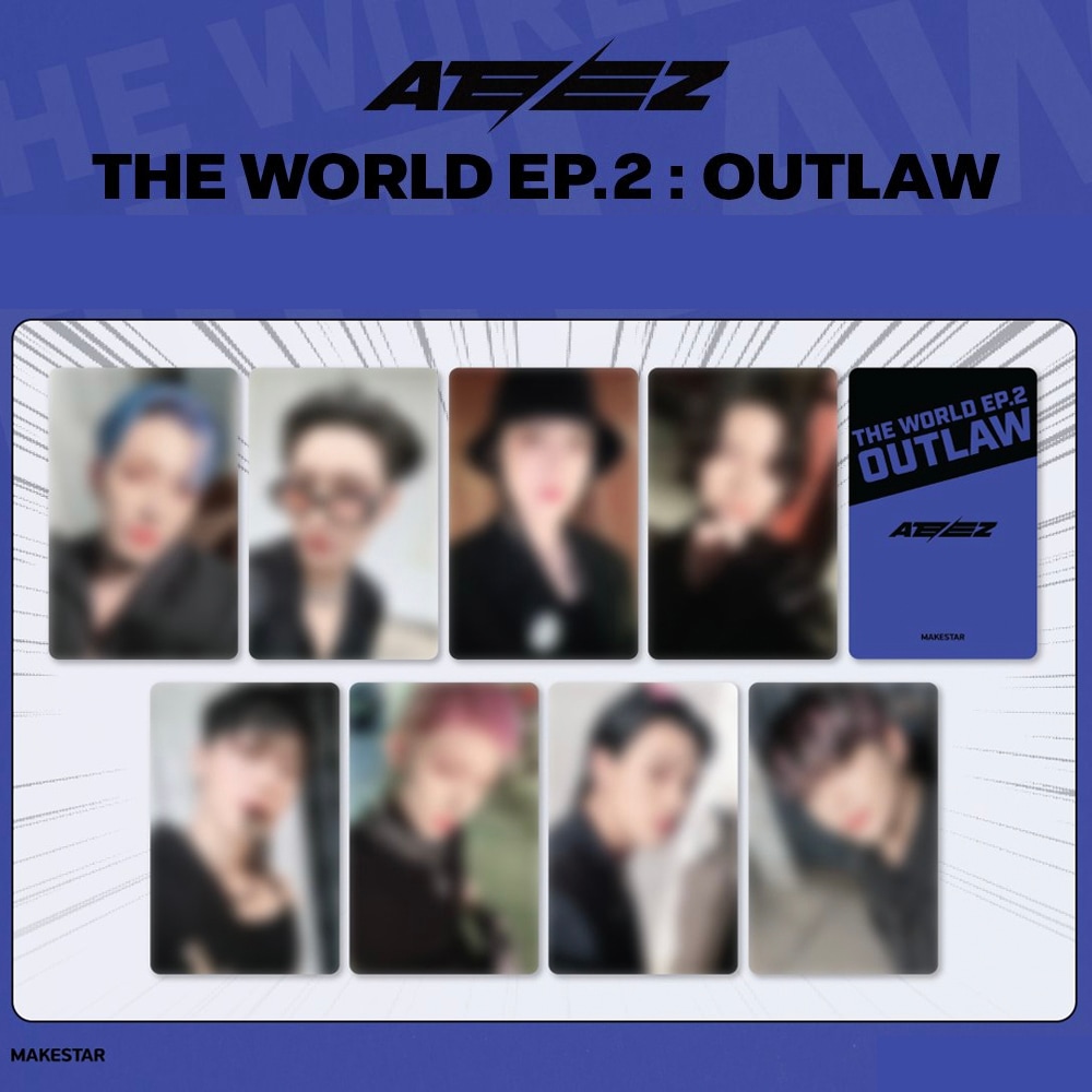 (8種セット) Ateez - The World EP.2 OUTLAW [MAKESTAR PHOTOCARD]