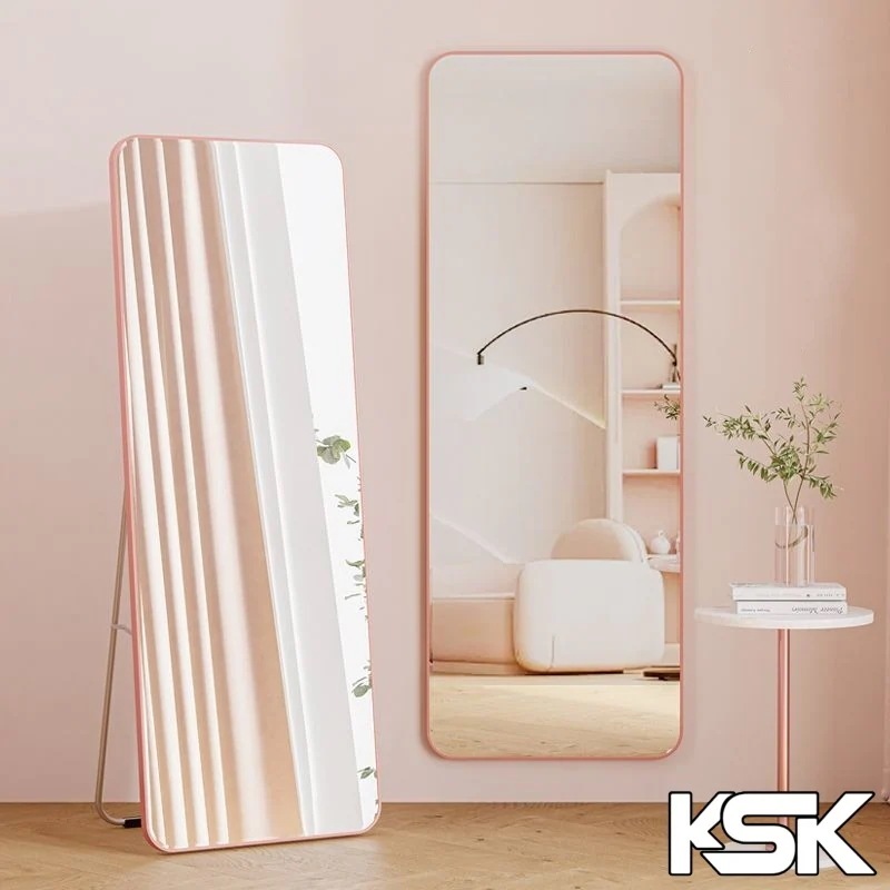 人気商品再入荷！【2way】全身鏡 円弧角スタンドミラー ミラー 玄関 鏡 立て掛け 全身 姿見鏡 韓国鏡 全身 大型 180cmx70cm スタンドミラー 姿見鏡 全身鏡 直角 軽量