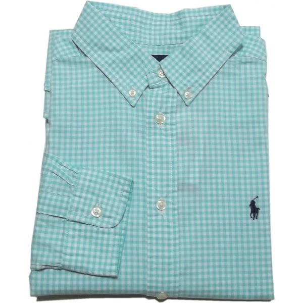 ボーイズサイズ 長袖 ボタンダウンシャツ チェック ライム boys PR2-1270