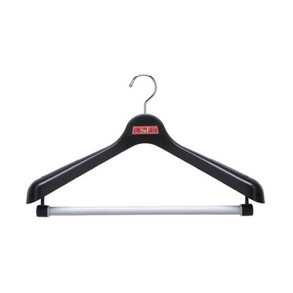 [5セット] シンコーハンガー S＆F ジャケット回転式45 ブラック MMT73285X5