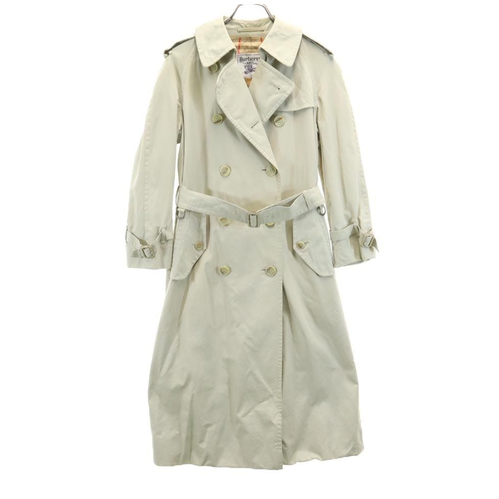バーバリーズ 90s オールド トレンチコート M アイボリー Burberrys レディース