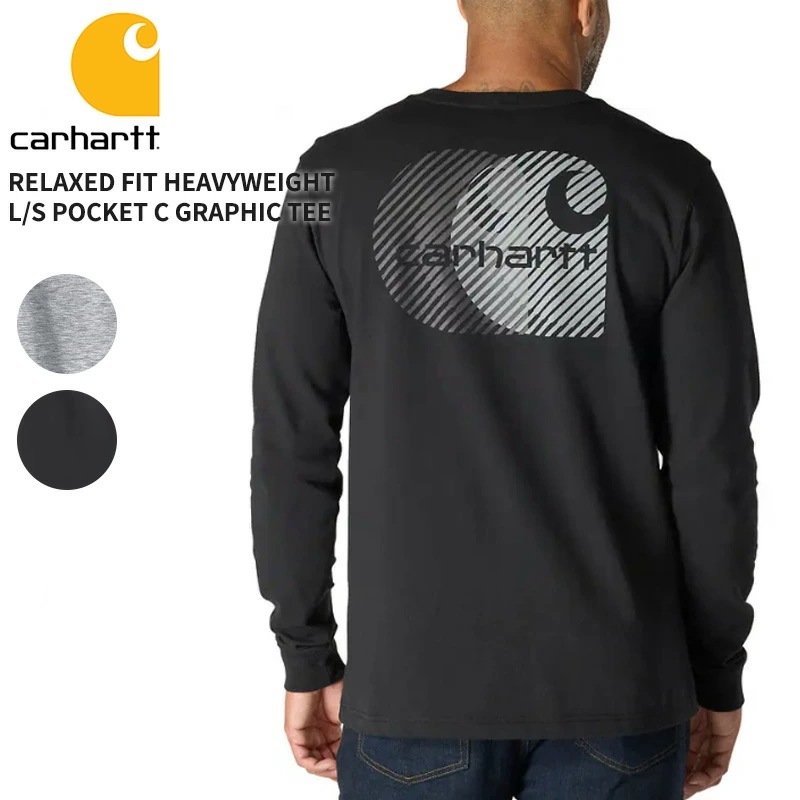 カーハート Carhartt メンズ 長袖Tシャツ ロンT Relaxed Fit Heavyweight L/S Pocket C Graphic Tee 107036