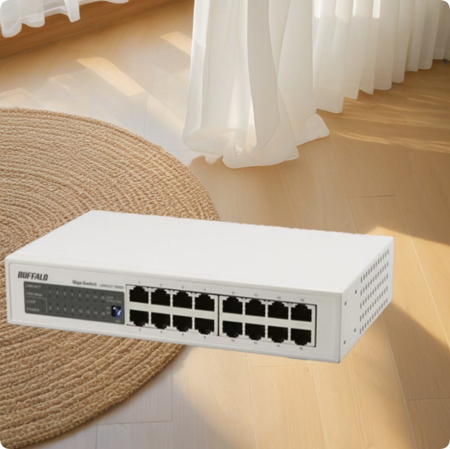 Giga対応 スイッチングHub 16ポート LSW5-GT-16NSR