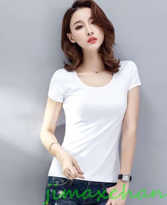 サマー　 無地 シンプル 半袖 夏 Ｔシャツ Vネック Uネック ラウンドネック セクシー レディース クラシカルエルフ 大きいサイズ