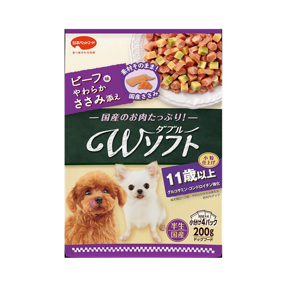 １１歳以上　ビーフ味・やわらかささみ添え　２００ｇX１８袋　セミモイストフード　ＣＲＣ45―06―45―00―00