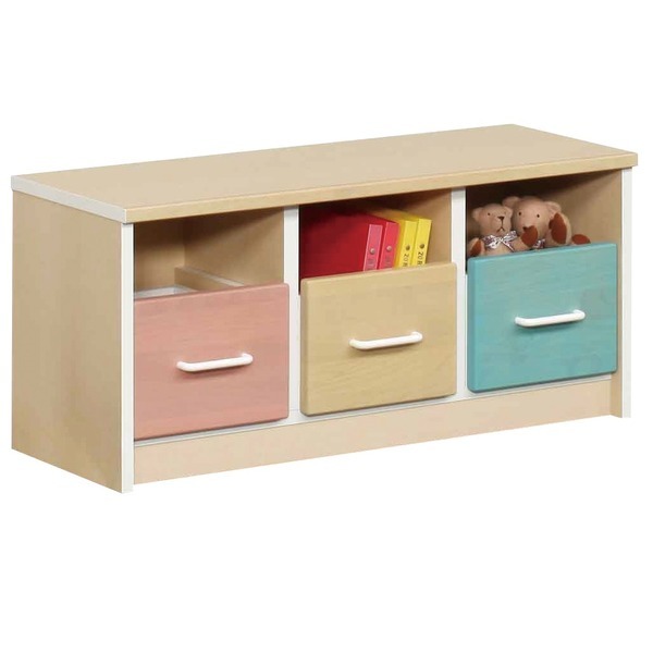 オープンローチェスト(子供部屋家具) 木製(天然木) 幅90cm 引き出し収納付き 日本製 ナチュラル ANJUあんじゅ 完成品 19,534円