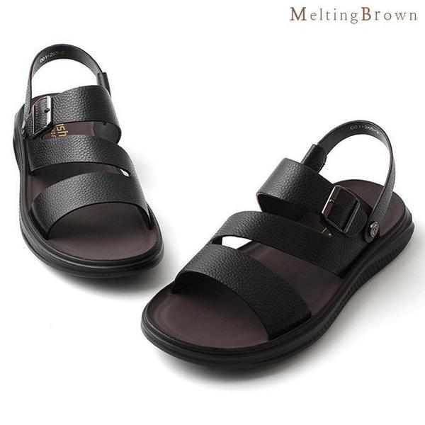 メンズ夏サンダル メンズ本革サンダル AX23