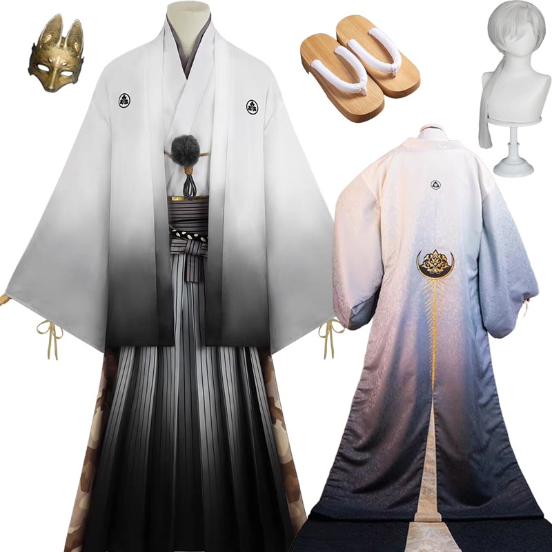 常喜寿幸 コスプレ 衣装 手袋＋靴下＋耳飾＋仮面り付き 着物 和服 仮装 コスチューム 仮装 イベンド ハロウィン「ウイッグ＆靴」追加可能