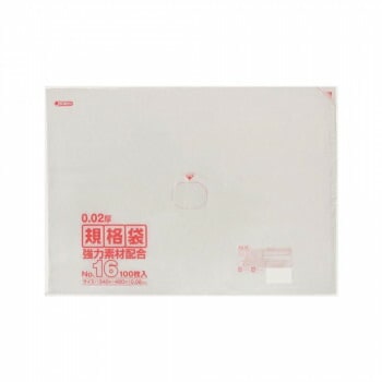 ジャパックス LD規格袋 厚み0.020mm No.16 透明 100枚x5冊x5箱 KN16