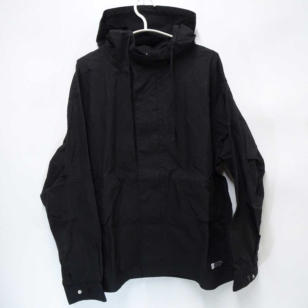 【中古・未使用品】ALIL アリル ルーズシルエット マウンテンパーカー L ブラック A22003M メンズ アウトドア キャンプ 登山