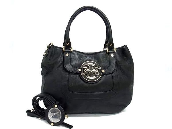 トリーバーチ ハンドバッグ アマンダ レザー - 2WAY ショルダーバッグ ブラック トートバッグ ショッピングバッグ 鞄 ブランド ビジネス 斜め掛け 肩掛け 上品【本物保証】