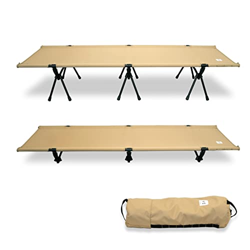 HOTEL CAMPS 2WAYフォールディング コット 折りたたみ式コット hc-ct001 ハイ/ロー切替可能 (コヨーテタン)