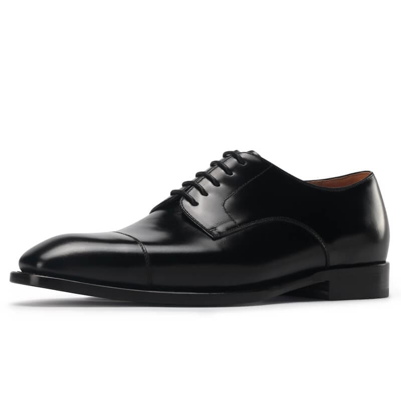 【サイズ交換無料】ビジネスシューズ メンズ革靴 プレーントゥ ストレートチップ 靴紐 フォーマル カジュアル ギフト 天然牛革 本革 ゴム底 木製底 通気性 幅広 甲高 男性 ブラック ブラウン レザ