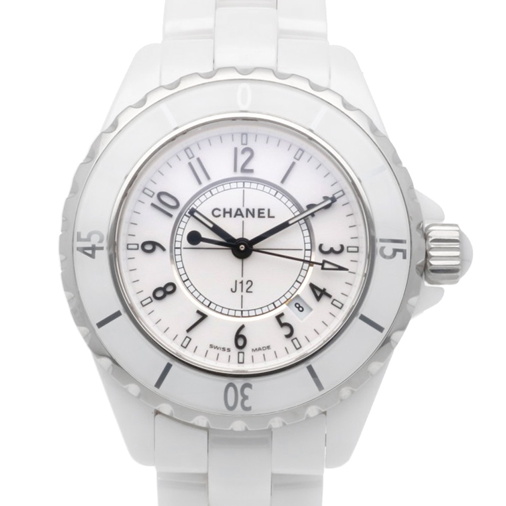 シャネル J12 腕時計 ステンレススチール H0968 クオーツ 1年保証 CHANEL 中古 美品
