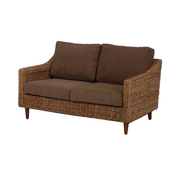 ソファー ソファ 2人掛け アジアンリゾート おしゃれ アバカ 二人掛け 二人用 2人用 幅120cm 座面高38cm アウトレット