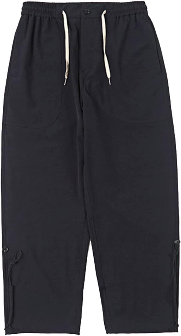 ロングパンツ アウトドア 登山 撥水ナイロン ワイドパンツ 無地 機能性 大きいサイズ シンプル カジュアル パンツ ストレート ガウチョパンツ 軽量 通気 耐摩耗性 裾口調節 秋