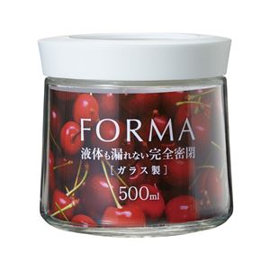 (36個セット) 調味料入れ 保存容器 約幅10cm 500ml ホワイト 液体対応 アスベル フォルマ 密閉 ガラスポット キッチン 台所