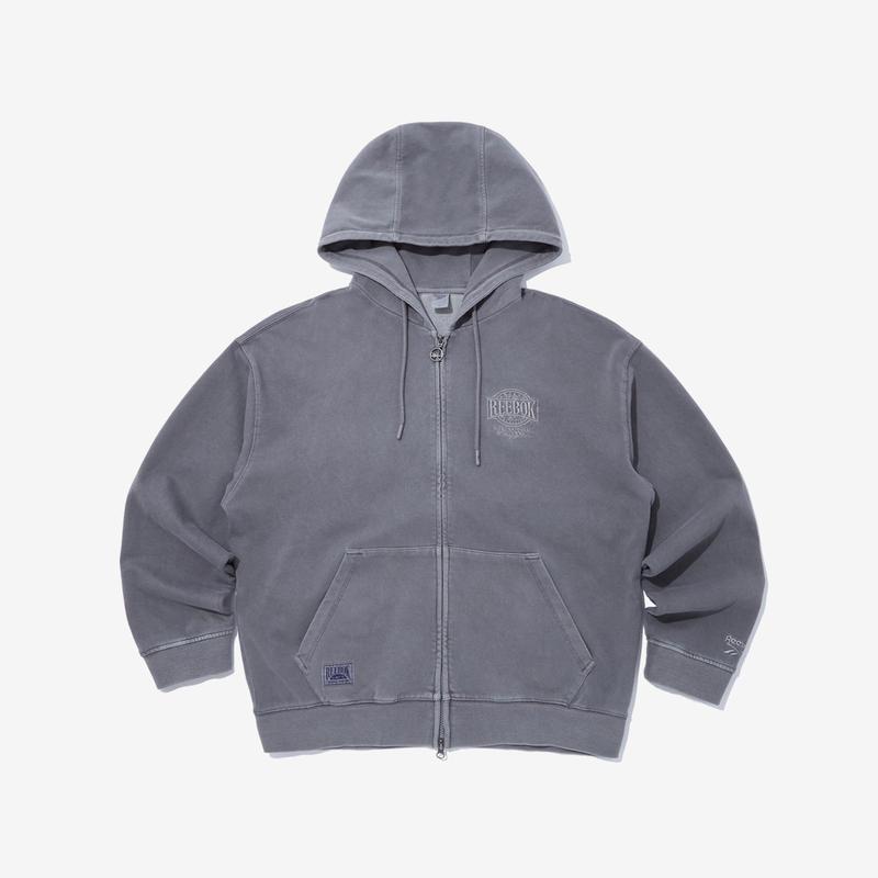 男女兼用オーバーサイズガーメントダイフード付きジップアップ - アッシュグレー REJU6EZ20G2 17,480円