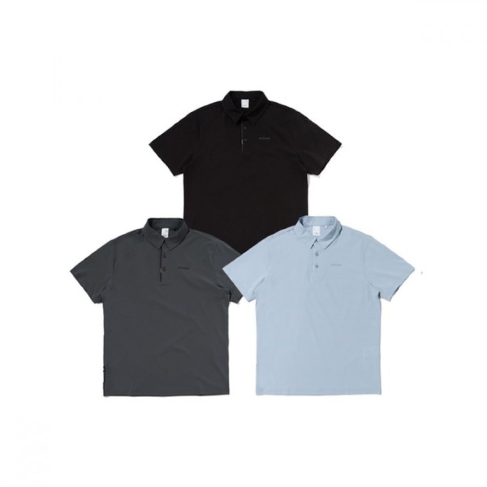 [アイダー] メンズベガ織り半袖ポロシャツ_DMM238