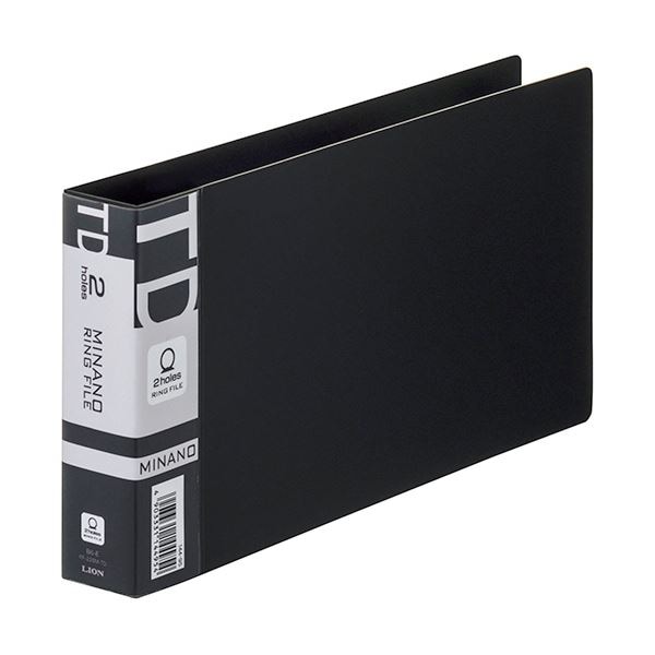 (まとめ) ライオン事務器 リングファイルMINANO(ミナノ) 統一伝票用 2穴 200枚収容 背幅35mm ブラック RF-228M-TD 1冊 (×30セット)