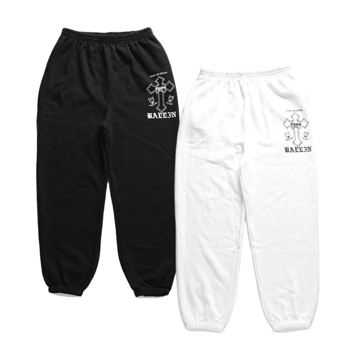 ACEFLAG スウェットパンツ 裏パイル メンズ 春夏秋冬用 黒/白 大きいサイズ エースフラッグ スウェット ロングパンツ THUG LIFE b系 ヒップホップ