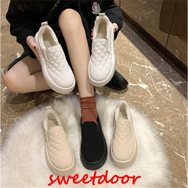 冬新作 ボアスリッポン キルティング スニーカー シューズ カジュアル フラット 歩きやすい レディース