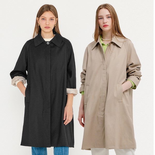 06.ゼネラルアイデアWOMAN ラグラン トレンチコート 2COL WBC1L1050