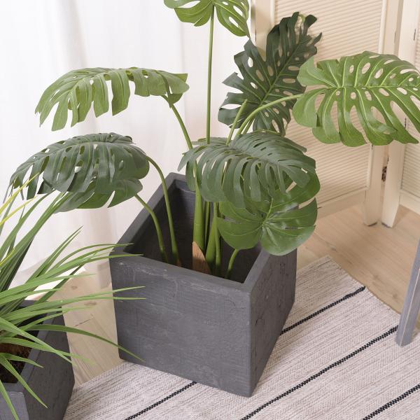 プランター カバー 鉢 ベース 観葉植物用 屋内 屋外 キューブ型 四角 立方体 グレー かっこいい インテリア エクステリア ガーデニング 園芸 容器 装飾 植木鉢 6,742円