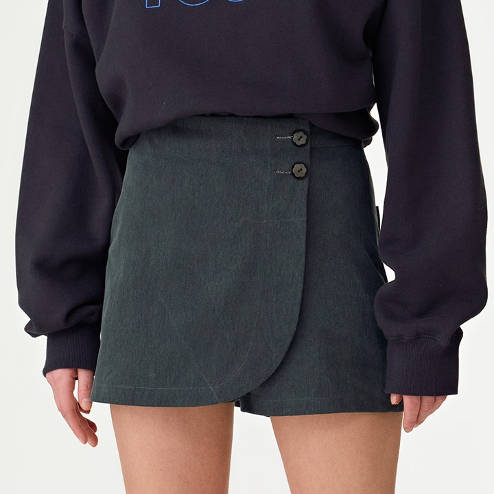 [rocci rocci] Rose Skirt Pants (CHARCOAL GREY)