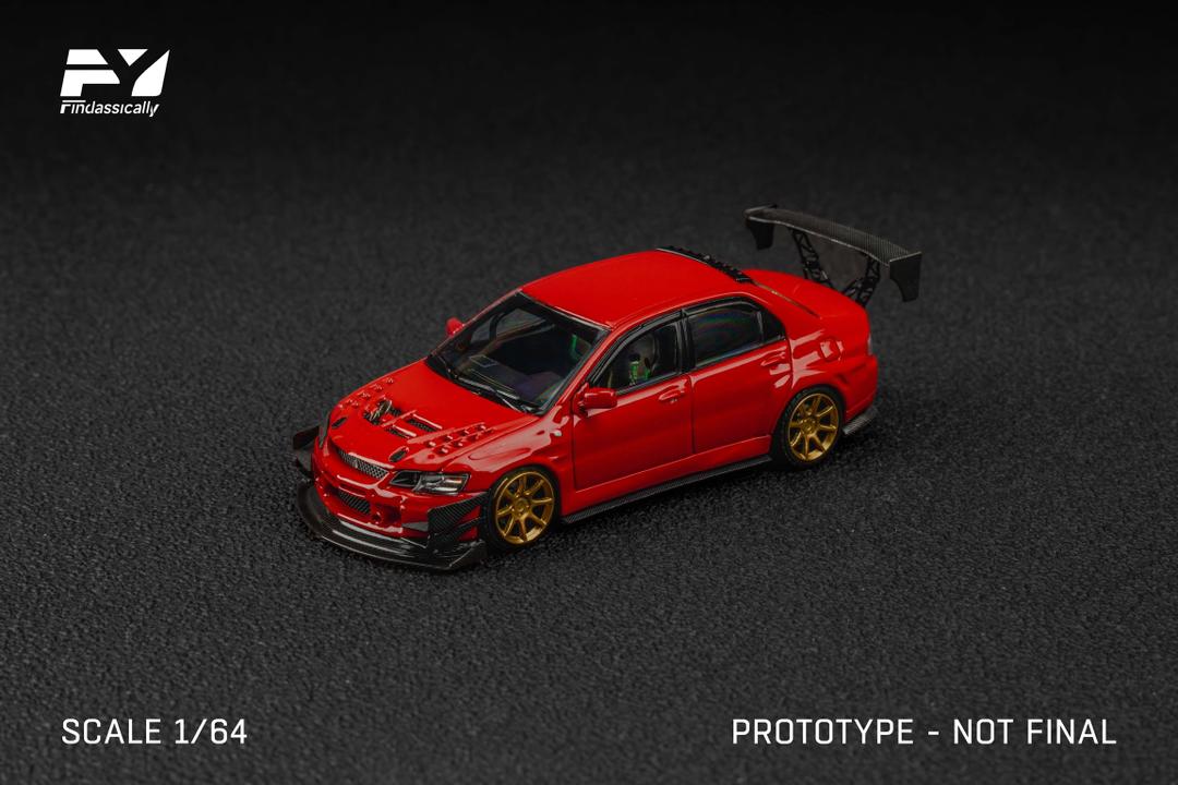 Finclassically 1/64 三菱 Lancer Evolution 9 改 Red【FY64107】 ミニカー FY64107 ミツビシ ランエボ 9カイ レッド