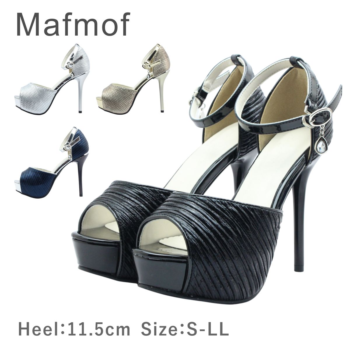 Mafmof マフモフ 150 レディース サンダル セパレート ピンヒール ハイヒール ストラップ 靴