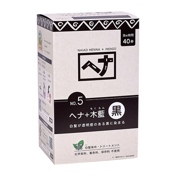 ナイアード ヘナ+木藍 黒 徳用 400g