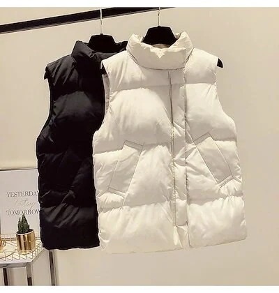 2024韓国ファッション 中綿 ベストカジュアル ダウンジャケット ダウン コート ぽかぽか 防寒着