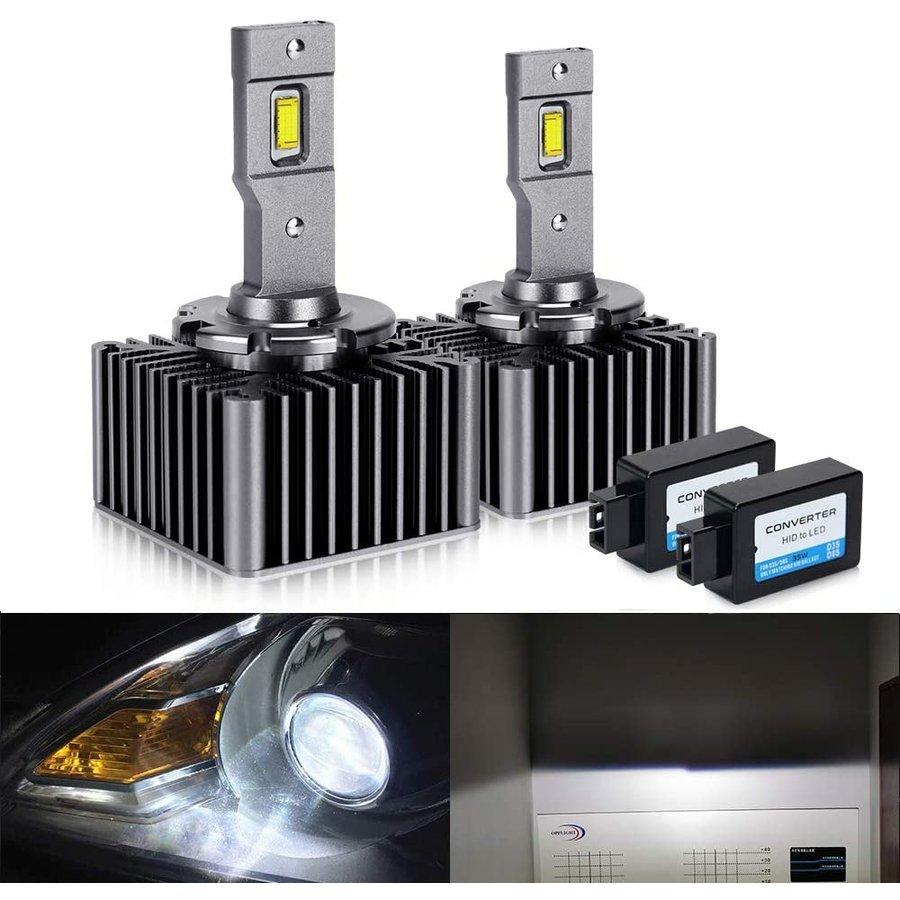 D3S LED ヘッドライト OPPLIGHT新型 車検対応 純正HIDをLED化 無加工 交換 ホワイト 6000K 5800LM 35W 両面発光 12V車用 D3S LED バルブ (D3S)