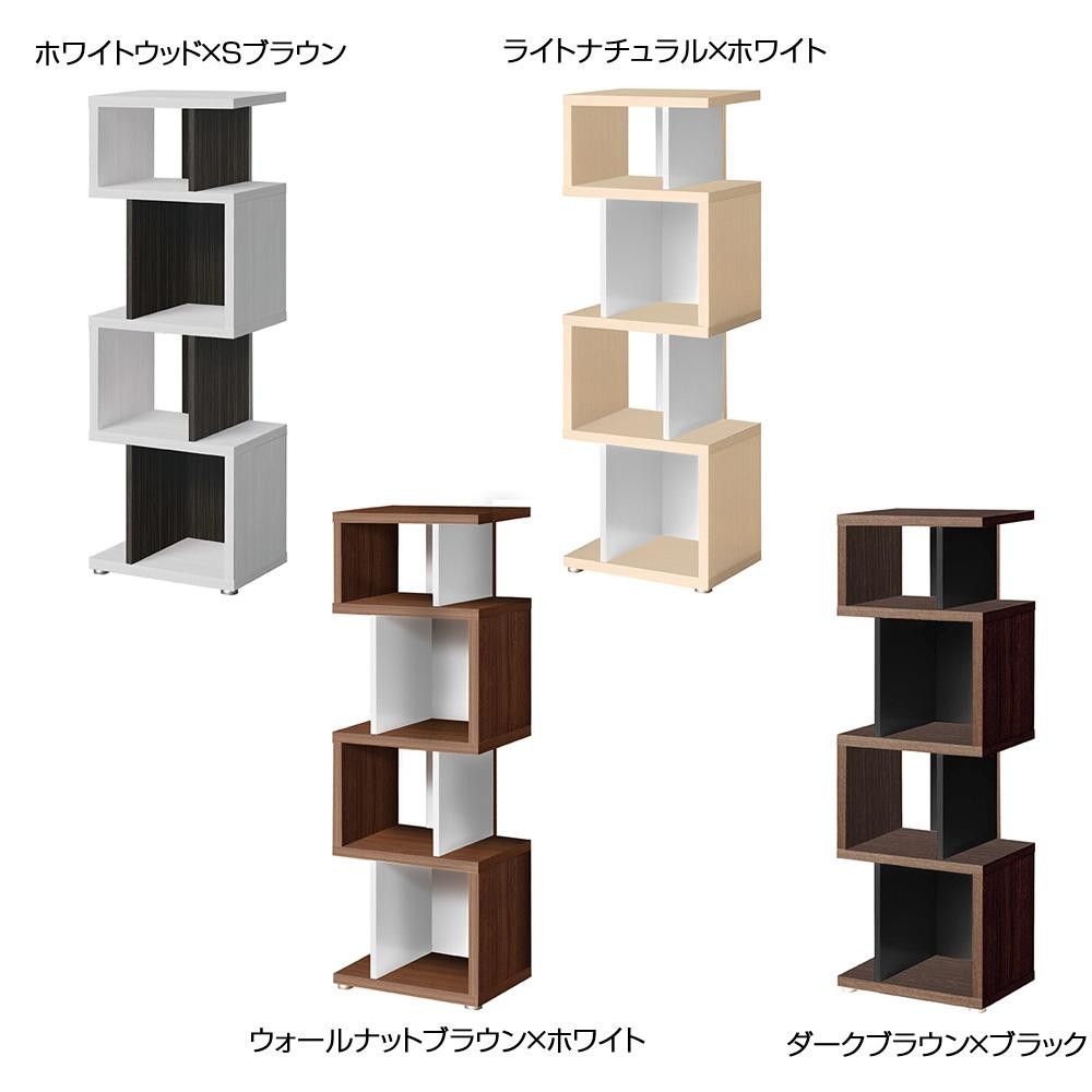 TAIYO デザインシェルフ リエール LI1245R　ライトナチュラルxホワイト