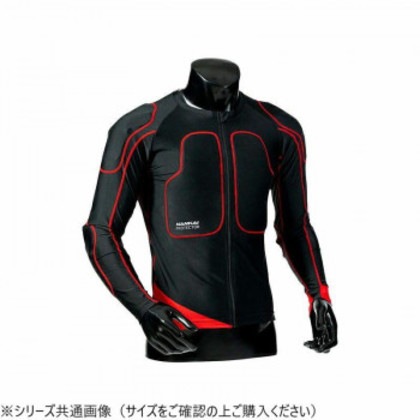 SDW-3059A プロテクターインナージャケット サマー (吸水速乾・抗菌) ブラック/レッド M SDW3059A-M