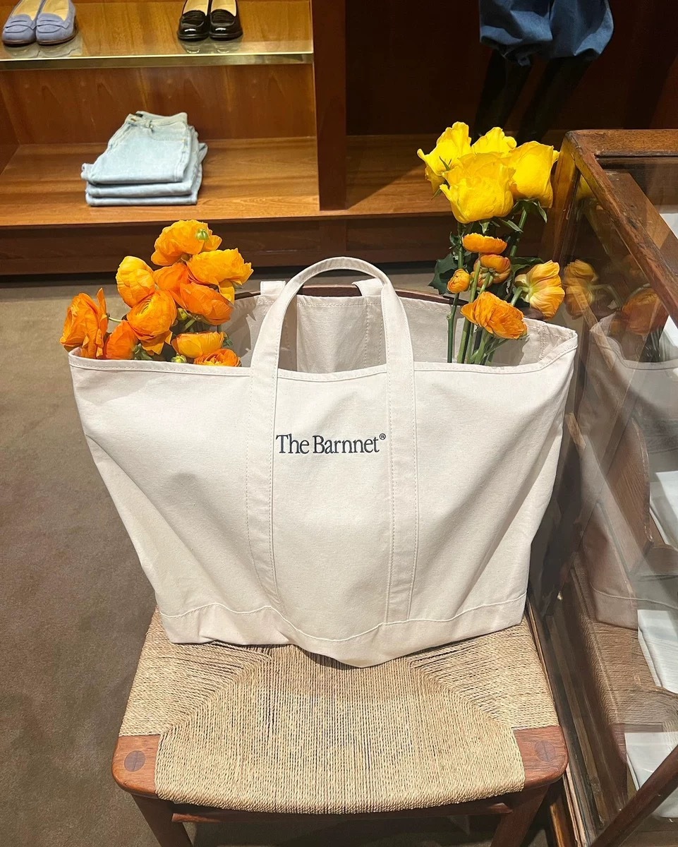 Canvas Farming Tote Bag バーネット　韓国人気　サモエド　コットン　大きい　マザーズ　鞄