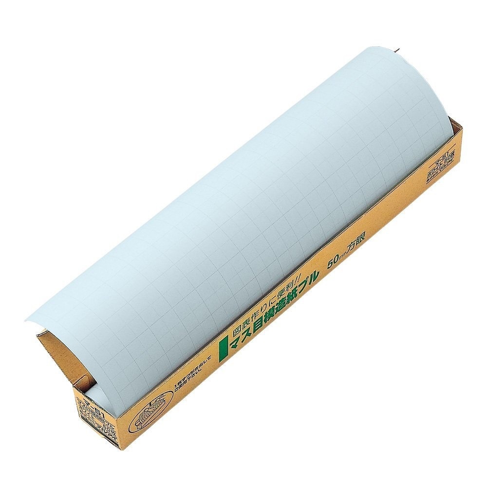 （まとめ買い）マス目模造紙 プルタイプ ブルー 50枚 マ-51B [x3]