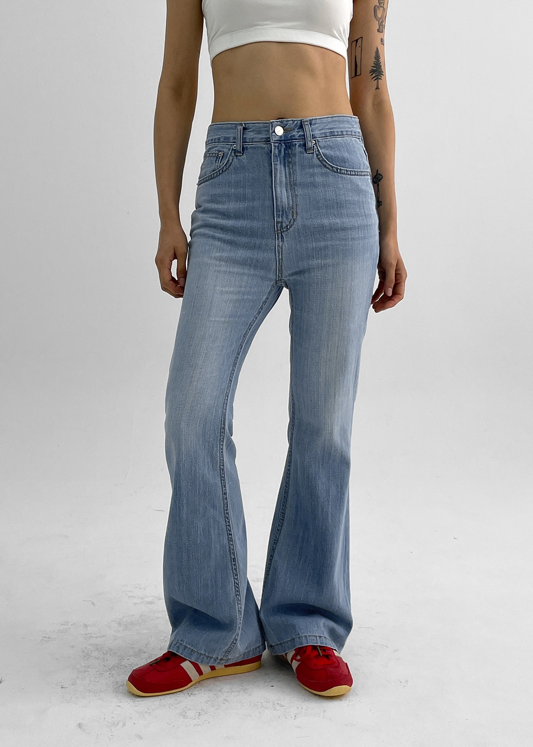 デルマールサマーブーツカットデニムパンツ