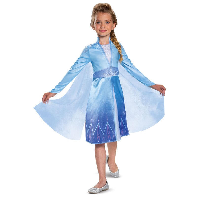 コスプレ 仮装 エルサ クラシック 子供用 S (4-6x) 【 コスプレ 衣装 ハロウィン 仮装 コスチューム 子供 アニメ キッズ ディズニープリンセス グッズ アナと雪の女王 正規ライセンス品