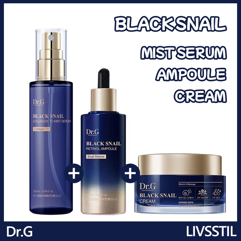 ブラック スネイル 3種(コラーゲン ツー ミスト セラム 100ml+レチノール アンプル50ml+クリーム50ml)