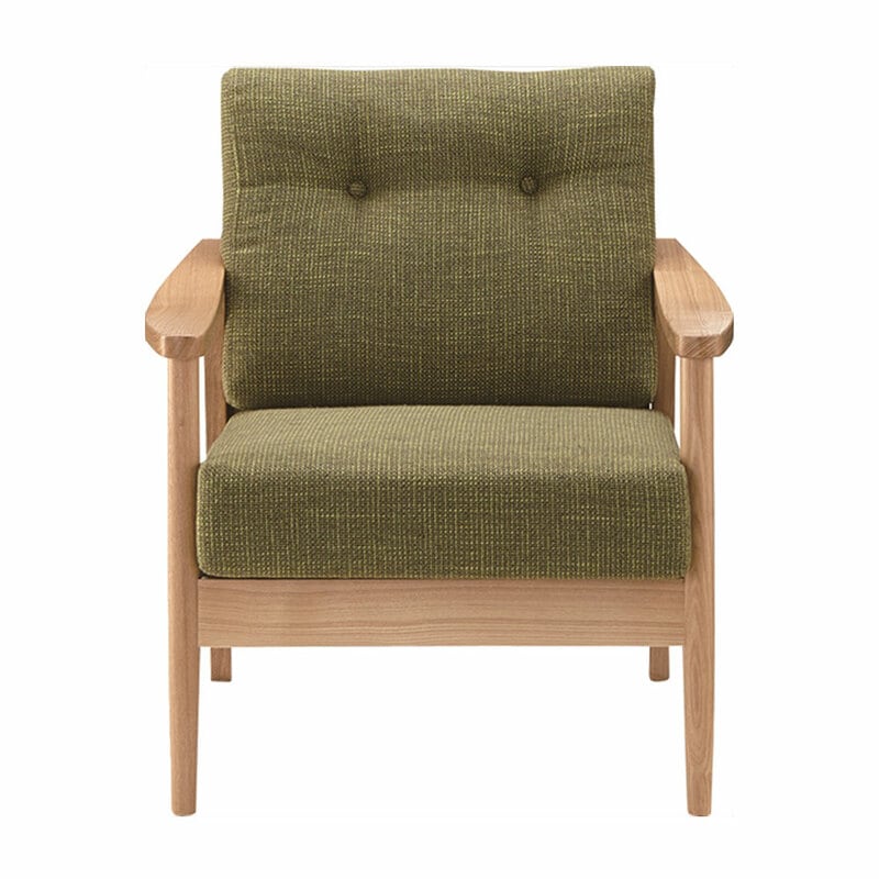 バッスム 1人掛け RTO-911GR 【 カウチソファ 1人掛けソファー リビング家具 パーソナルチェアー 布地 インテリア雑貨 一人掛け おしゃれ アームソファ 】