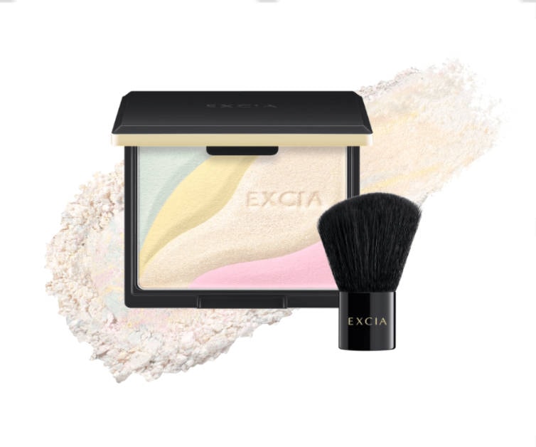 【国内正規品】 エクシア カトル イリュージョンフェイスパウダーセット 全３色（レフィル）と（本体）専用ケース,ブラッシュ Ｒ付き