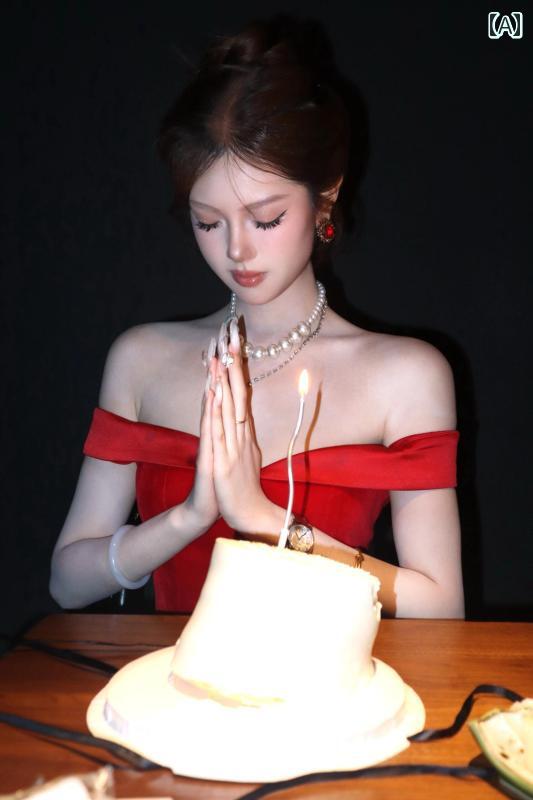 レディース　ドレス　ワンピース ワンショルダー ドレス プリンセスチュチュ チューブ トップ 成人 式 高級 サテン バースデー