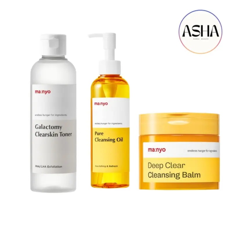 ピュアクレンジングオイル, 200mL+ディープクリアクレンジングバーム132ml+ガラクトミー クリアスキン トナー 210ml